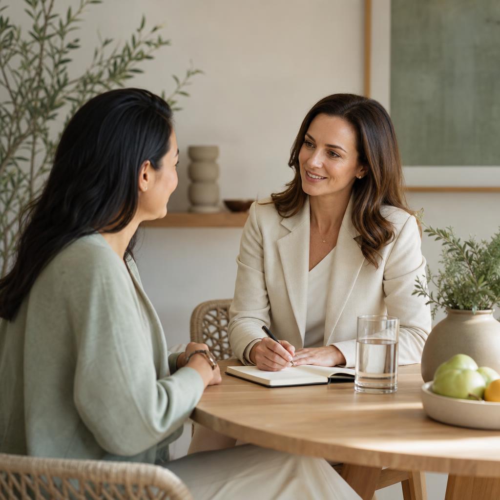 A calm lifestyle medicine consultation between a doctor and patient